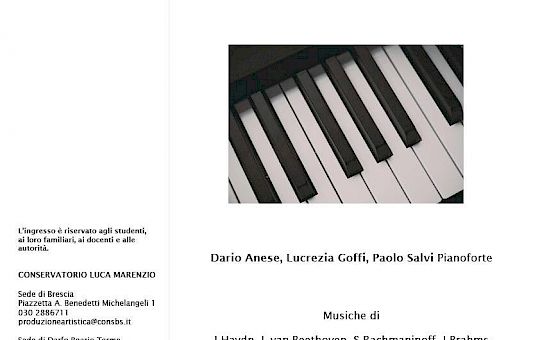 Gallery Rassegna degli studenti | Dario Anese, Lucrezia Goffi, Paolo Salvi: pianoforte - 01/1